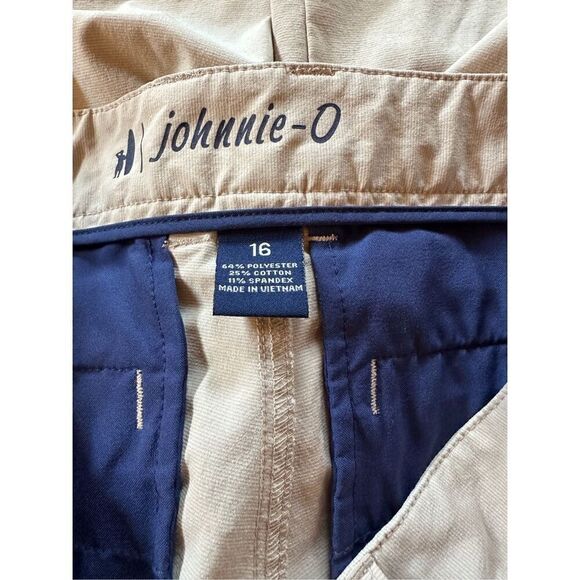 Johnnie-O stretch golf shorts in stone size 16 (32”)  #27-1503 - Picture 2 of 6
